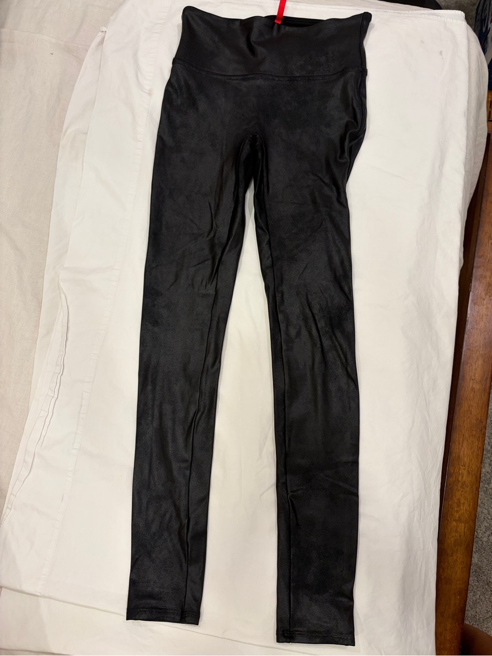 Spanx Women’s Faux-Leather black leggings S